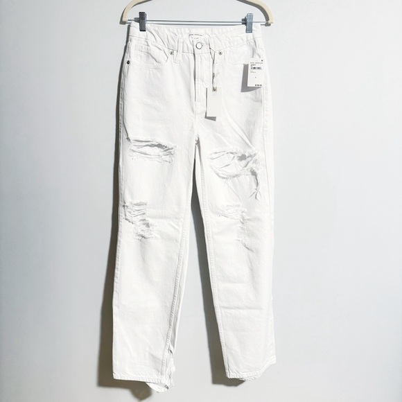 Good American - White Good 90’s Loose Fit Distressed Jeans - Picture 1 of 6